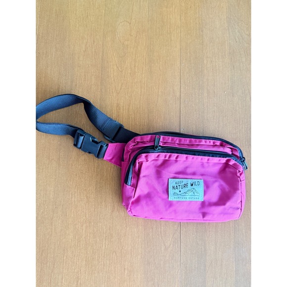 Keep Nature Wild Handbags - Keep Nature Wild Unisex Eco Nylon Fanny Pack,Magenta Pink, OS